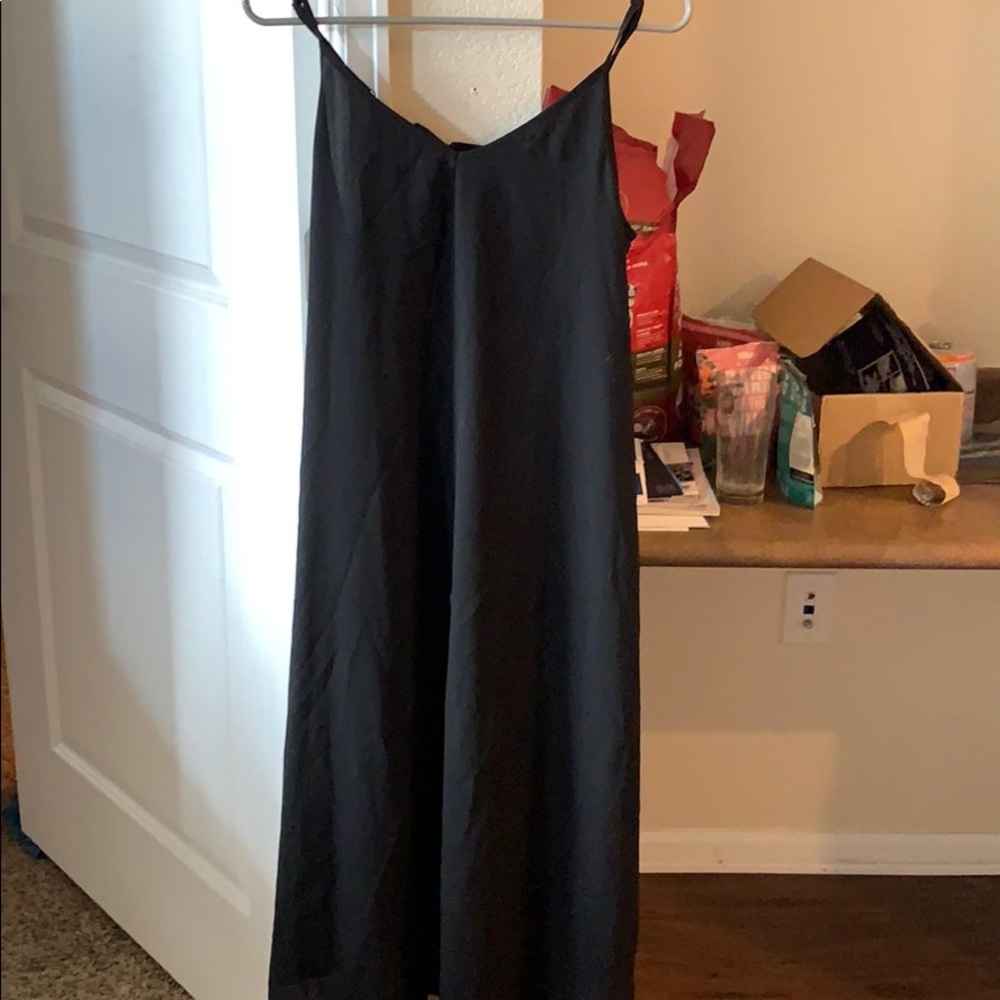 Black oversized flowy black boho dress